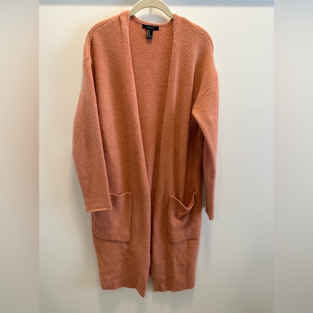 Rose long duster cardigan